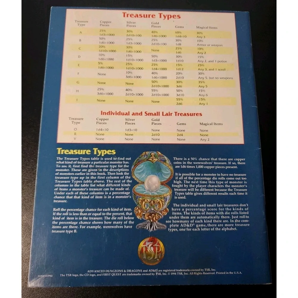 AD&D: First Quest - Monsters & Treasures Book *No CD*